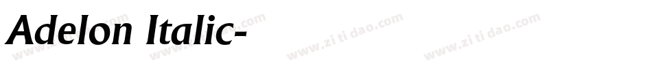 Adelon Italic字体转换